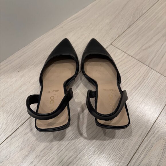 ALDO Genuine Leather Black Heels - Picture 6 of 9